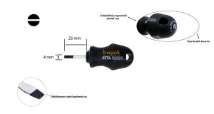 Ceta Form 4x25 mm Topaç Düz Tornavida F10-040-025