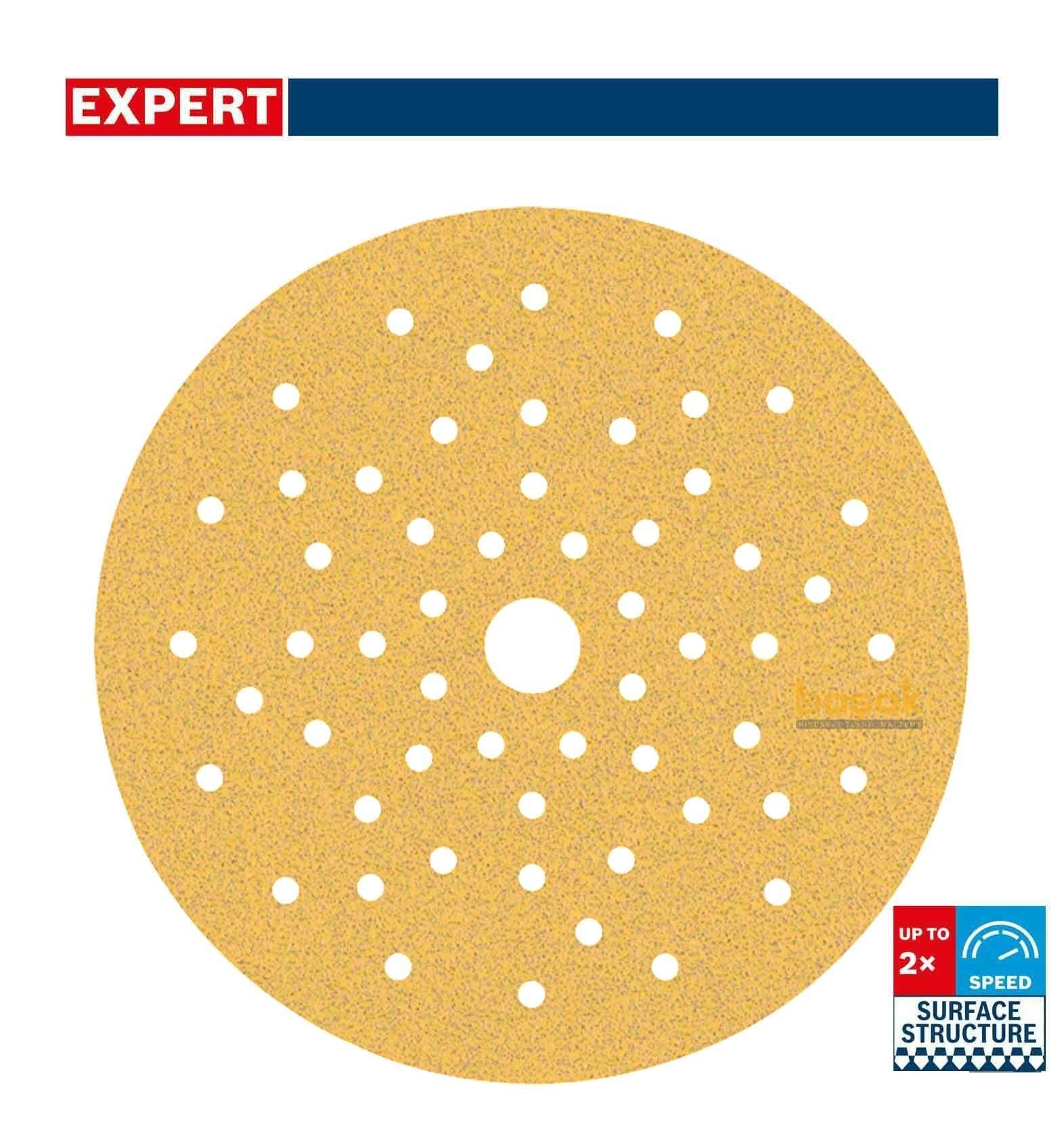 Bosch Expert C470 150 mm 80 kum Çok Delikli Zımpara Kağıdı 50'li 2608901137