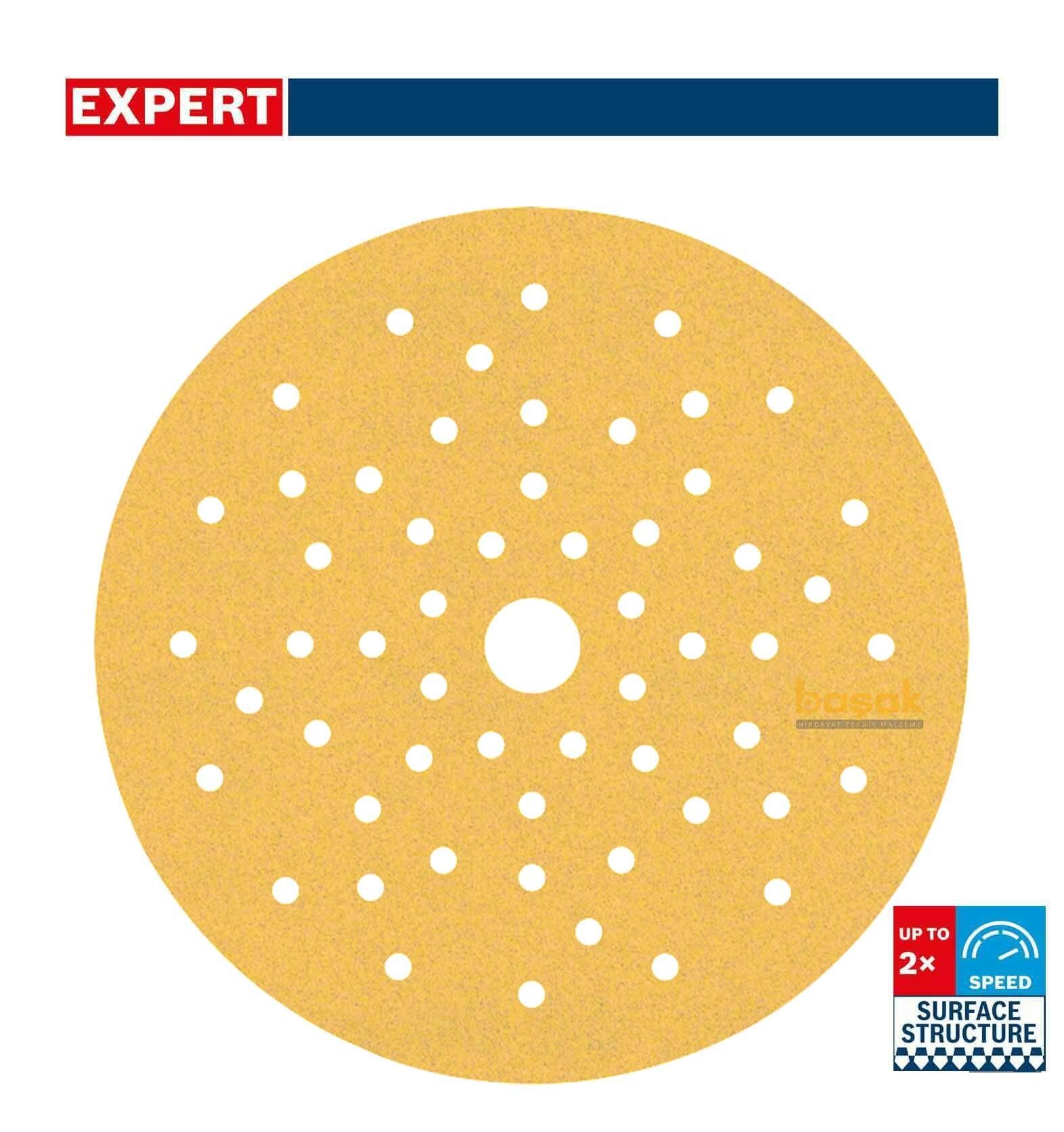 Bosch Expert C470 150 mm 150 kum Çok Delikli Zımpara Kağıdı 50'li 2608901140
