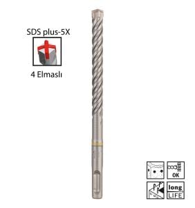 Bosch SDS Plus-5X 10 x 160 mm Dört Elmaslı Matkap Ucu 2608833798