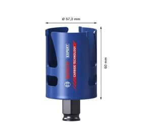 Bosch 57 mm Yapı Malzemeleri İçin Panç 2608900465