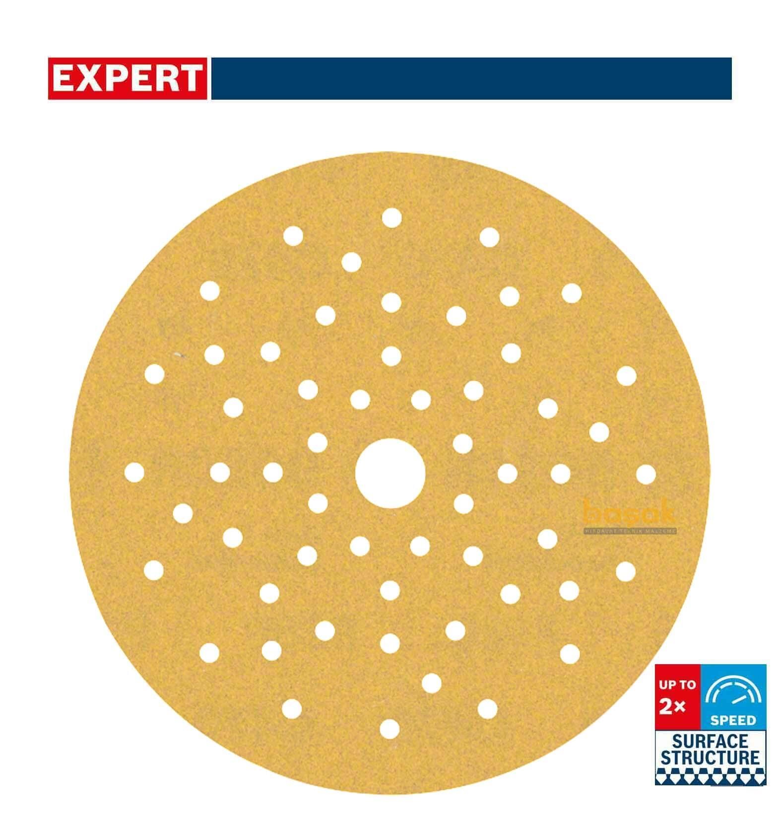 Bosch Expert C470 150 mm 180 kum Çok Delikli Zımpara Kağıdı 50'li 2608901141