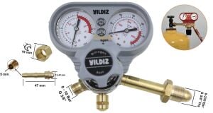 Yıldız 5431S 0-10 bar Azot Nitrojen Basınç Düşürücü Saat