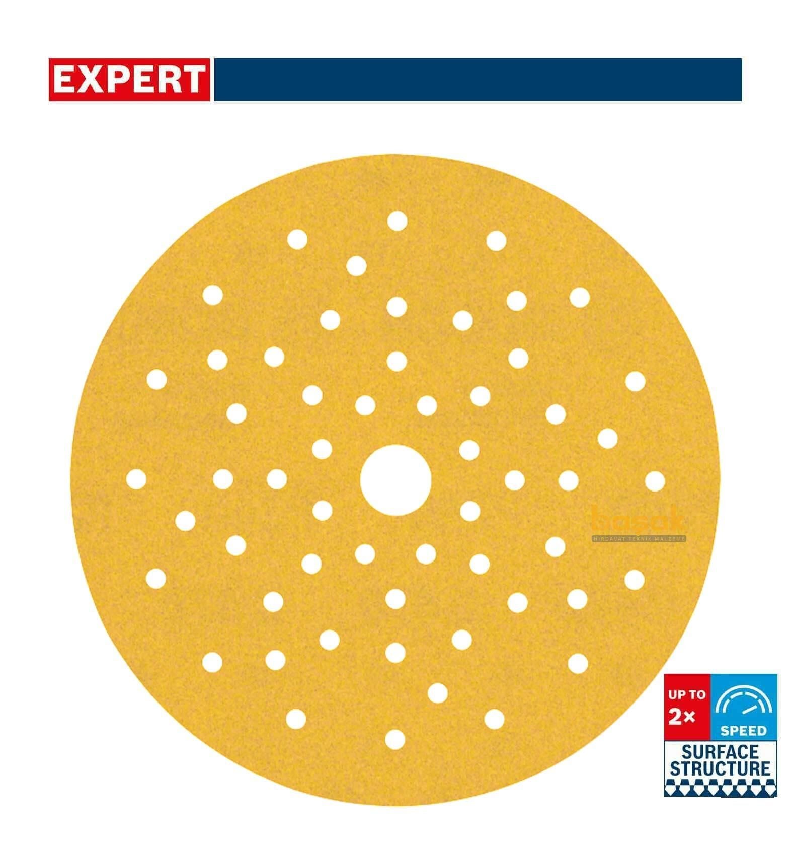 Bosch Expert C470 150 mm 240 kum Çok Delikli Zımpara Kağıdı 50'li 2608901143