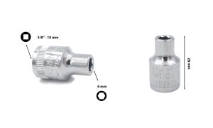 Ceta Form 6 mm 3/8” 6 Köşe Lokma Anahtar C12-H06