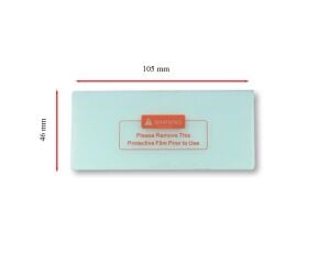 Otomatik Kararan Maske Koruma Camı İç 46 X 105 X 1 mm