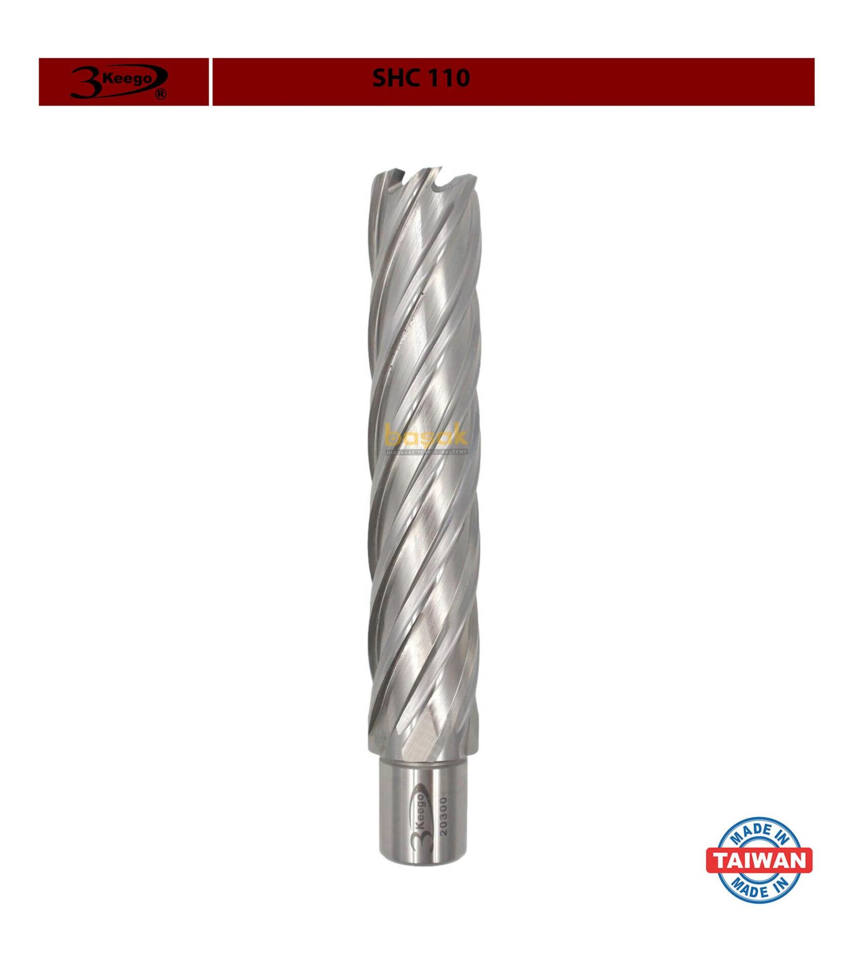 3Keego 24 x 110 mm HSS Uzun Manyetik Matkap Ucu SHC110