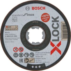 Bosch X-LOCK 115*1,6 mm Standard Inox Kesme Diski Taşı 2608619362
