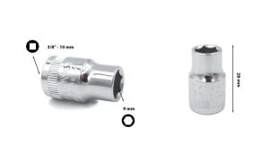 Ceta Form 9 mm 3/8” 6 Köşe Lokma Anahtar C12-H09