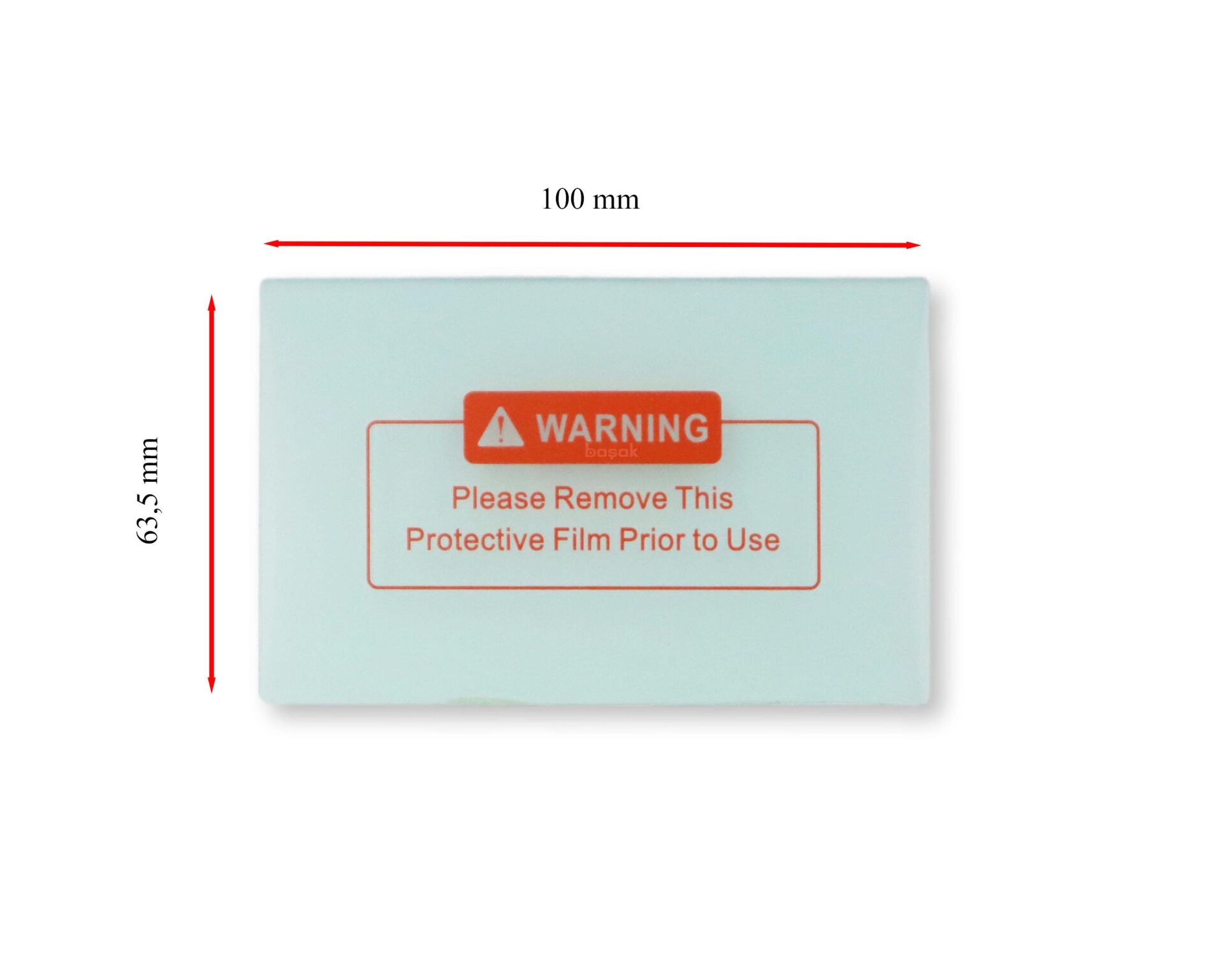 Otomatik Kararan Maske Koruma Camı İç 63,5 X 100 X 1 mm