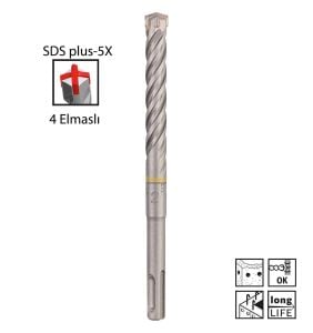 Bosch SDS Plus-5X 12 x 160 mm Dört Elmaslı Matkap Ucu 2608833807