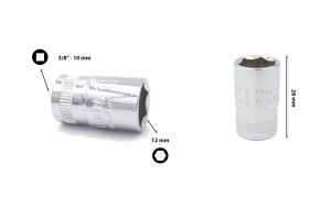 Ceta Form 12 mm 3/8” 6 Köşe Lokma Anahtar C12-H12