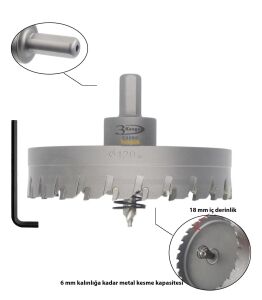 3Keego 120 mm TCT Elmas Uçlu Panç HG60