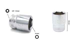 Ceta Form 16 mm 3/8” 6 Köşe Lokma Anahtar C12-H16