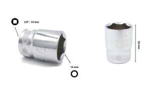 Ceta Form 16 mm 3/8” 6 Köşe Lokma Anahtar C12-H16