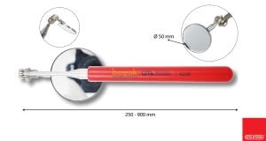 Ceta Form Ø50 mm Teleskopik Yuvarlak Ayna R20R
