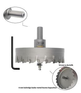 3Keego 100 mm TCT Elmas Uçlu Panç HG60