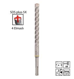 Bosch SDS Plus-5X 13 x 210 mm Dört Elmaslı Matkap Ucu 2608833814