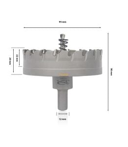 3Keego 95 mm TCT Elmas Uçlu Panç HG60