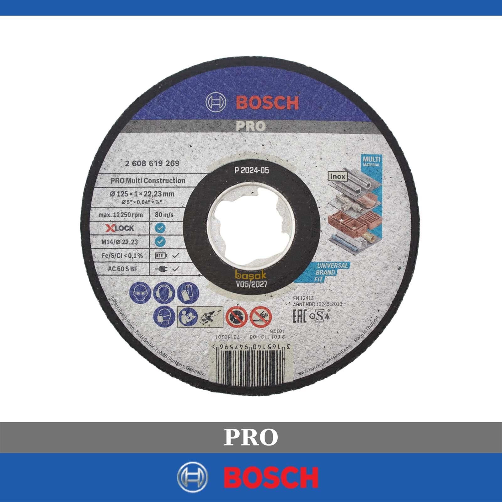 Bosch X-LOCK 125*1,0 mm Çoklu Malzemeler İçin Düz Kesme Taşı 2608619269