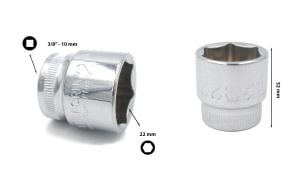 Ceta Form 22 mm 3/8” 6 Köşe Lokma Anahtar C12-H22