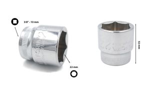 Ceta Form 22 mm 3/8” 6 Köşe Lokma Anahtar C12-H22