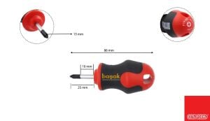 Ceta Form Topaç Yıldız Uçlu PH2 x 25 mm Tornavida F14-002-025