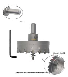 3Keego 76 mm TCT Elmas Uçlu Panç HG60