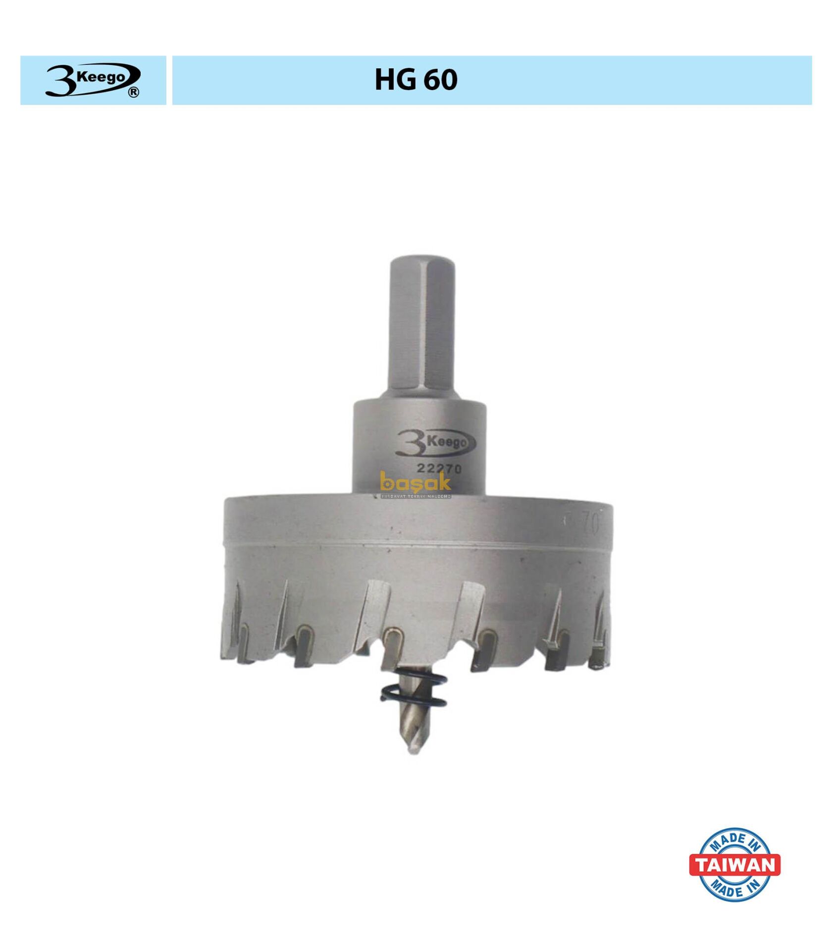 3Keego 70 mm TCT Elmas Uçlu Panç HG60