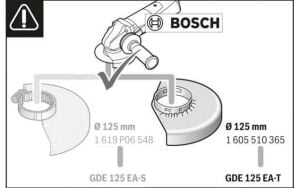 GDE 125 EA-T Taşlama için Toz Emme Aksesuarı 1600A003DJ