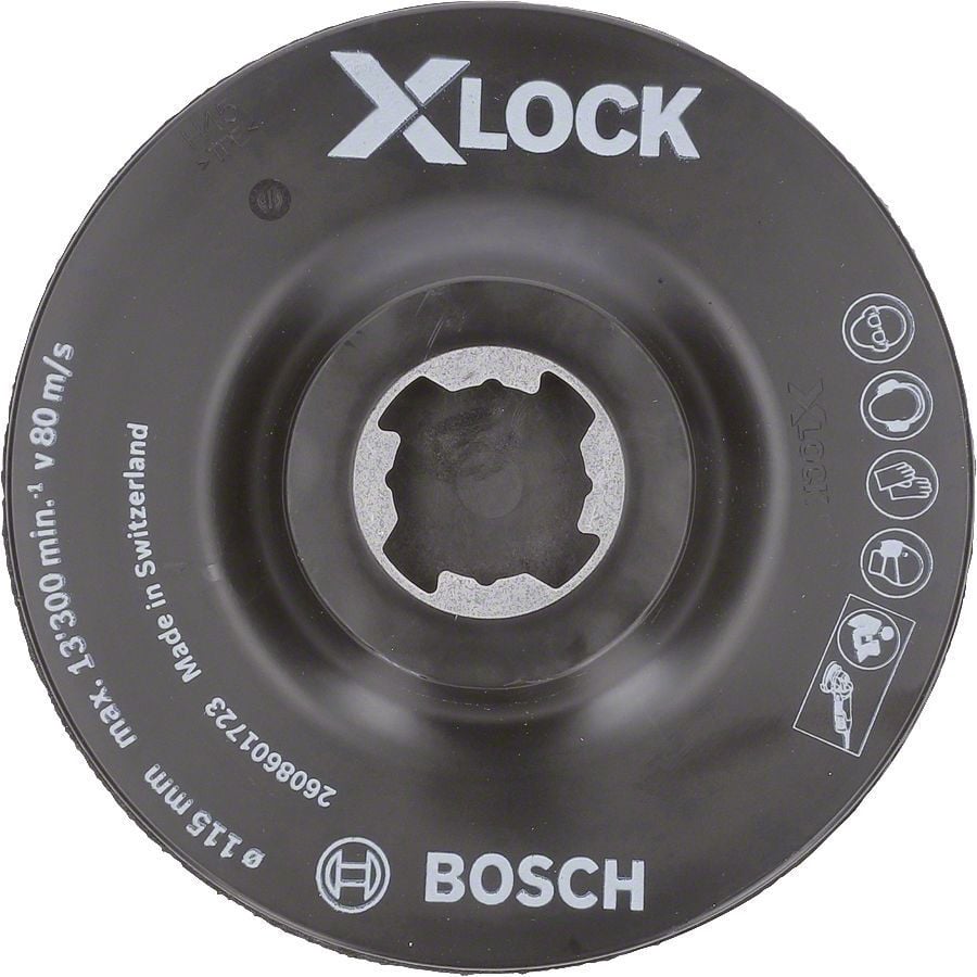 Bosch X-LOCK 115 mm SCM Merkez Delikli Taban 2608601723