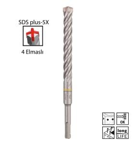Bosch SDS Plus-5X 16 x 210 mm Dört Elmaslı Matkap Ucu 2608833825