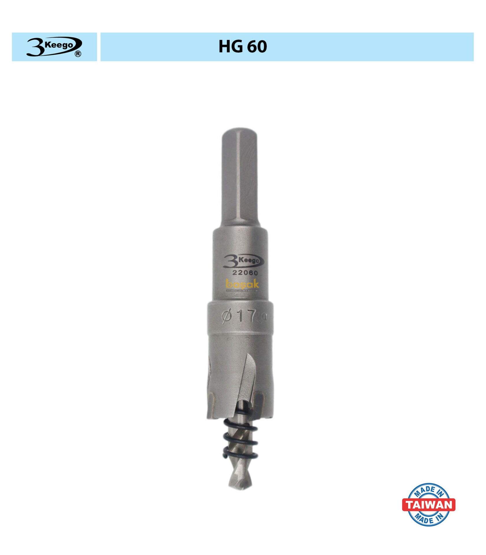 3Keego 17 mm TCT Elmas Uçlu Panç HG60