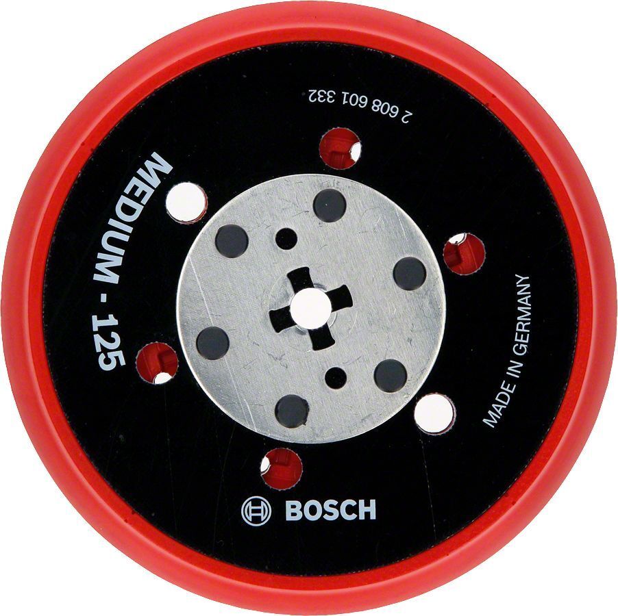 Bosch 125 mm 5/16'' Çok Delikli Zımpara Tabanı Orta 2608601332