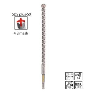 Bosch SDS Plus-5X 16 x 310 mm Dört Elmaslı Matkap Ucu 2608833827