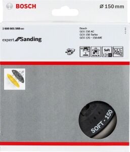 Bosch 150 mm Çok Delikli Zımpara Tabanı Yumuşak 2608601568