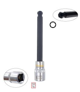 Ceta Form 1/2” 10 mm Ekstra Uzun Tip Topbaşlı Allen Uçlu Lokma C28S-HB10XL