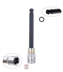 Ceta Form 1/2” 10 mm Ekstra Uzun Tip Topbaşlı Allen Uçlu Lokma C28S-HB10XL
