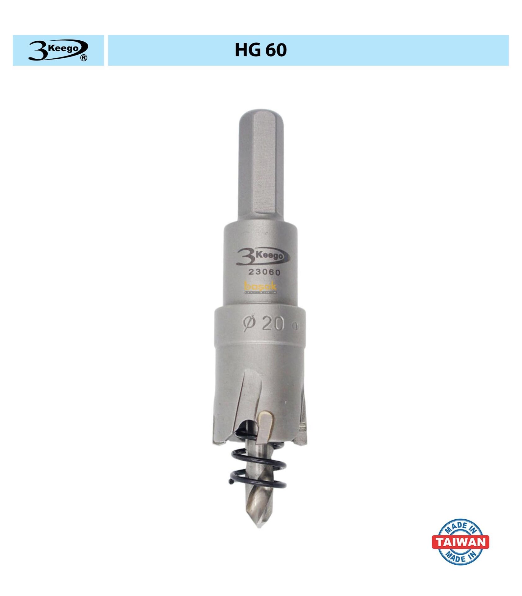 3Keego 20 mm TCT Elmas Uçlu Panç HG60