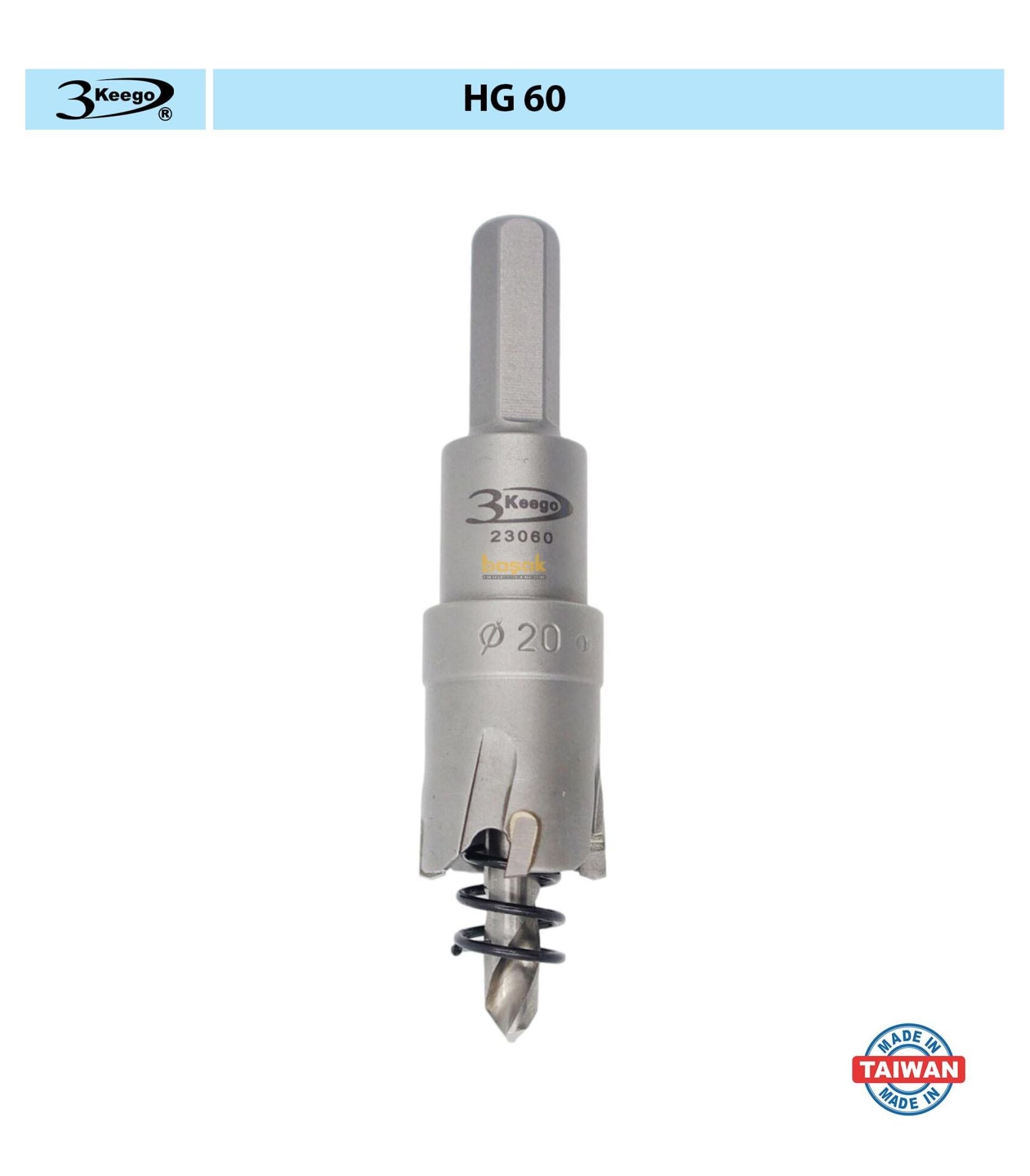 3Keego 20 mm TCT Elmas Uçlu Panç HG60
