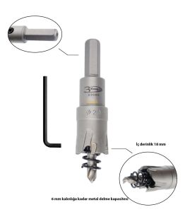 3Keego 20 mm TCT Elmas Uçlu Panç HG60