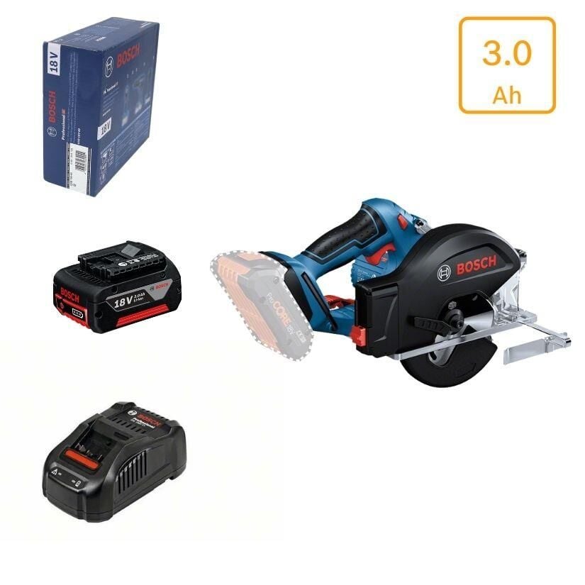 Bosch GKM 18V-50 3 Amper Tek Akülü Metal Kesen Daire Testere Makinesi