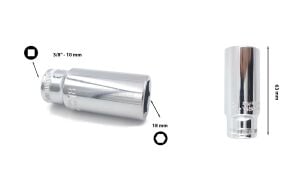 Ceta Form 18 mm 3/8” 6 Köşe Derin Lokma Anahtar C14-H18