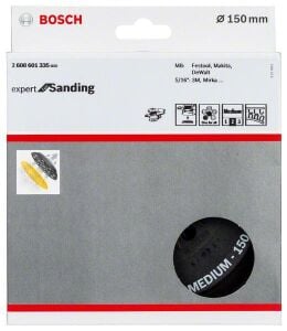 Bosch 150 mm Çok Delikli Zımpara Tabanı Orta 2608601335