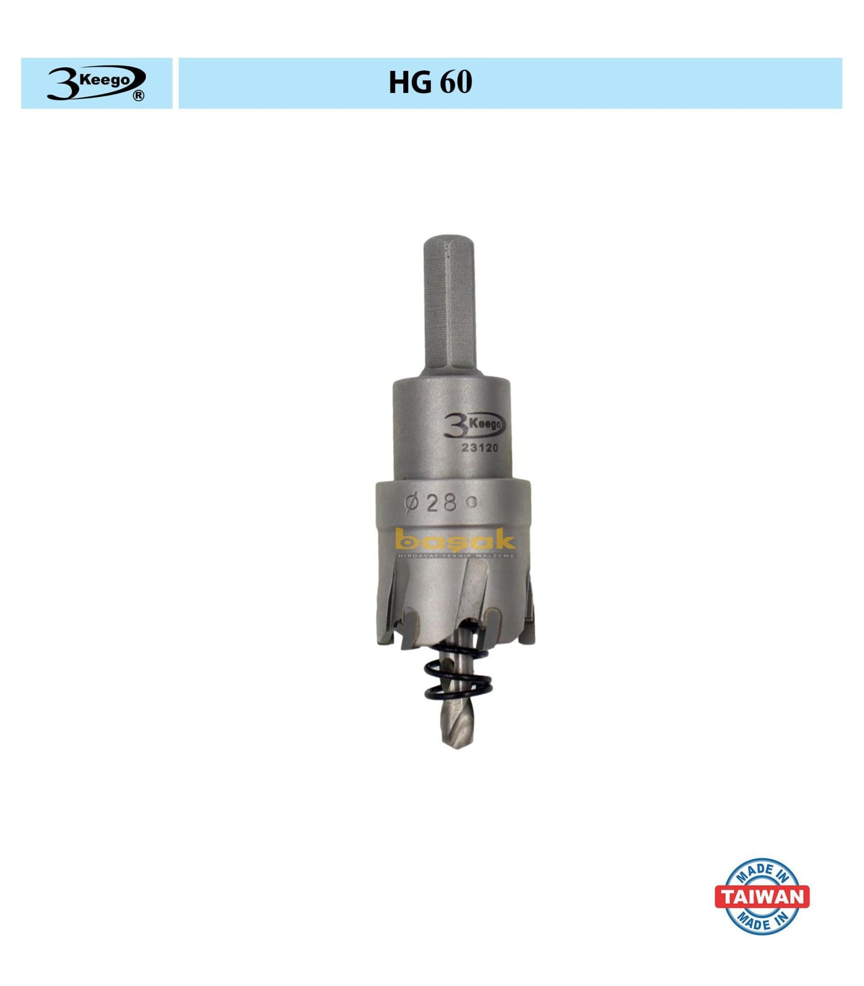 3Keego 28 mm TCT Elmas Uçlu Panç HG60