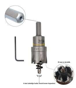 3Keego 28 mm TCT Elmas Uçlu Panç HG60