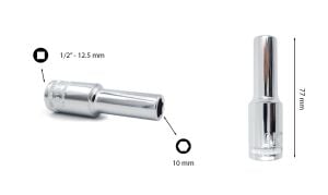 Ceta Form 10 mm 1/2” 6 Köşe Derin Lokma Anahtar C24-H10