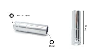 Ceta Form 14 mm 1/2” 6 Köşe Derin Lokma Anahtar C24-H14