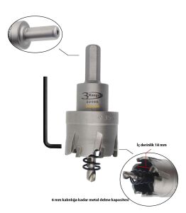 3Keego 35 mm TCT Elmas Uçlu Panç HG60