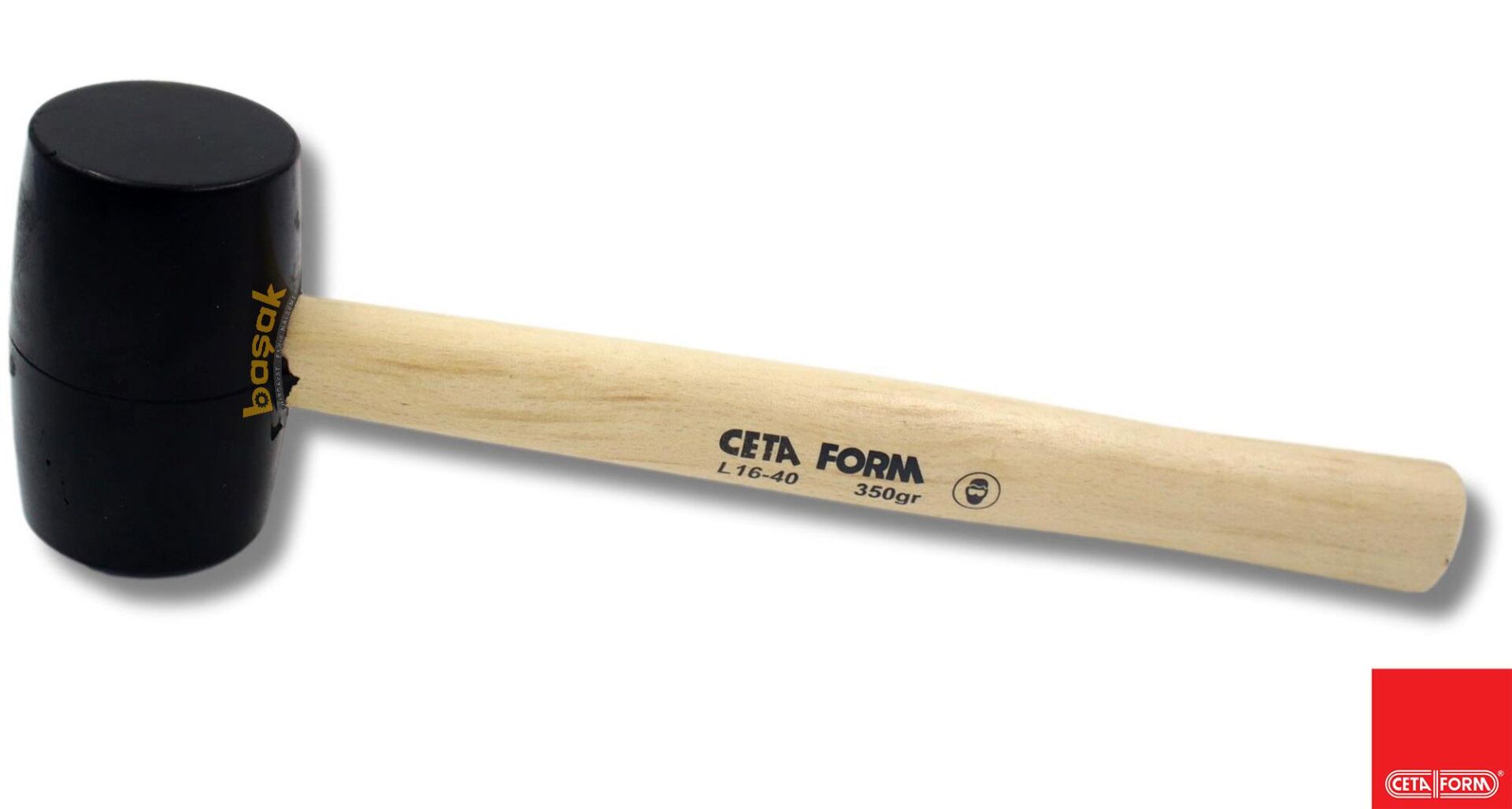 Ceta Form Ø 60 mm Ağaç Saplı Lastik Tokmak L16-40